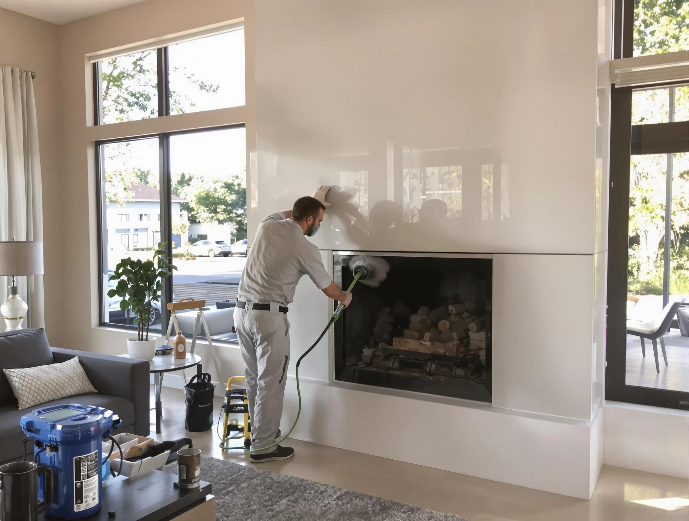 Chester Chimney Sweep performing thorough soot removal in Chester, VA