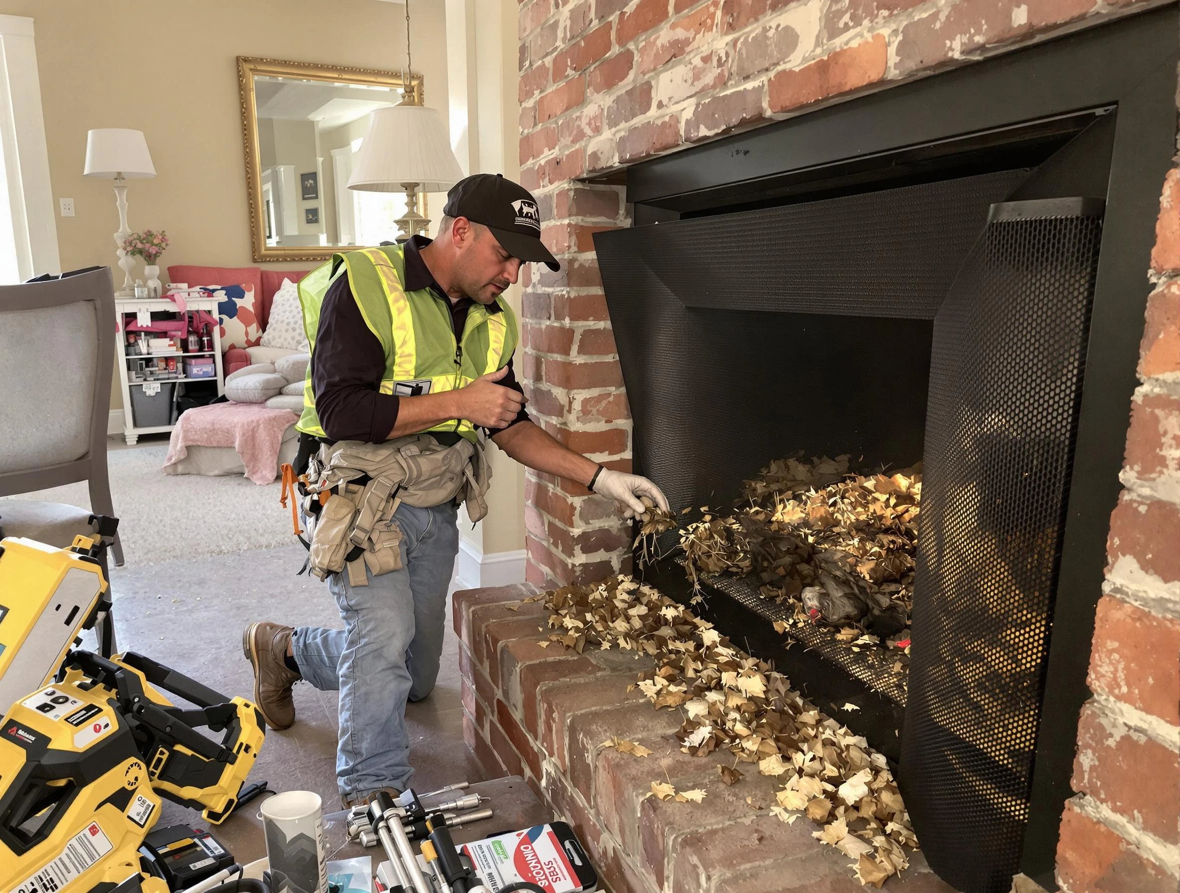 Safe screening installation by Chester Chimney Sweep in Chester, VA