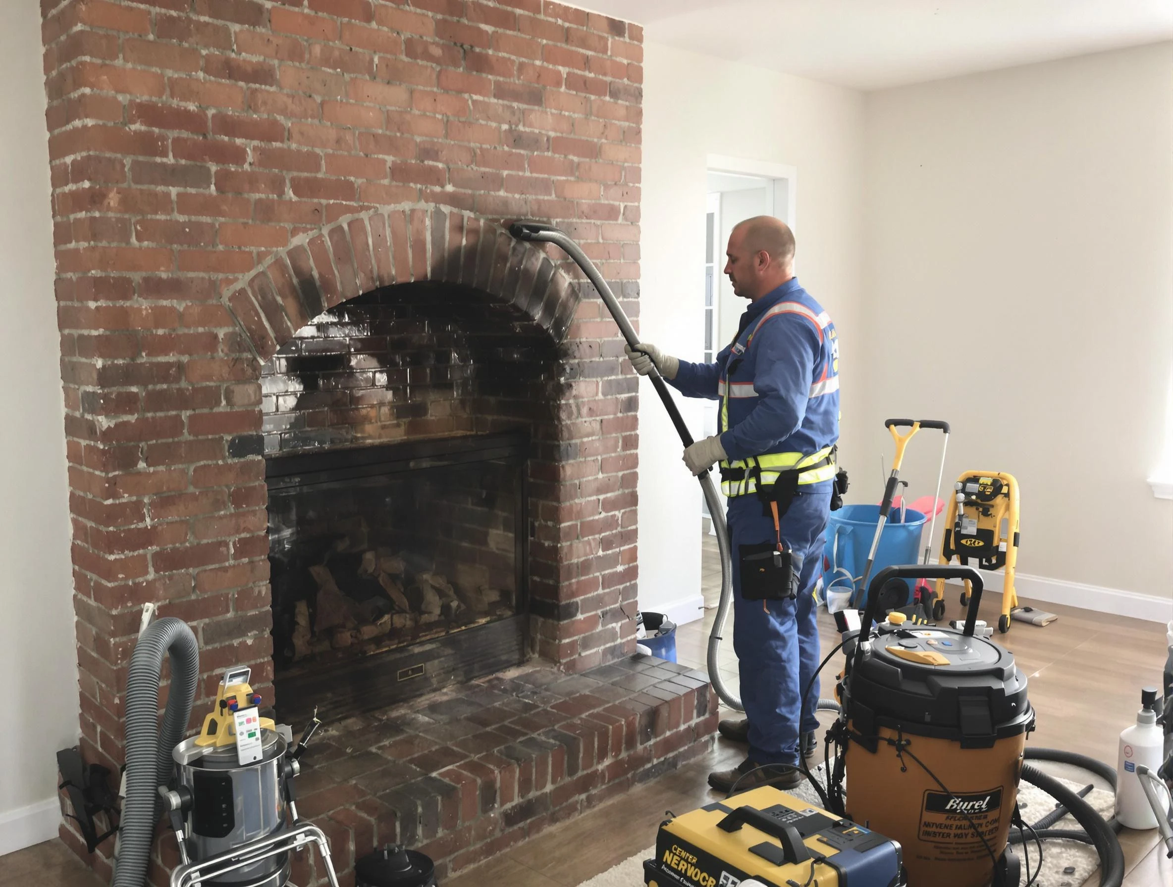 Chester Chimney Sweep expert performing detailed chimney sweep in Chester, VA